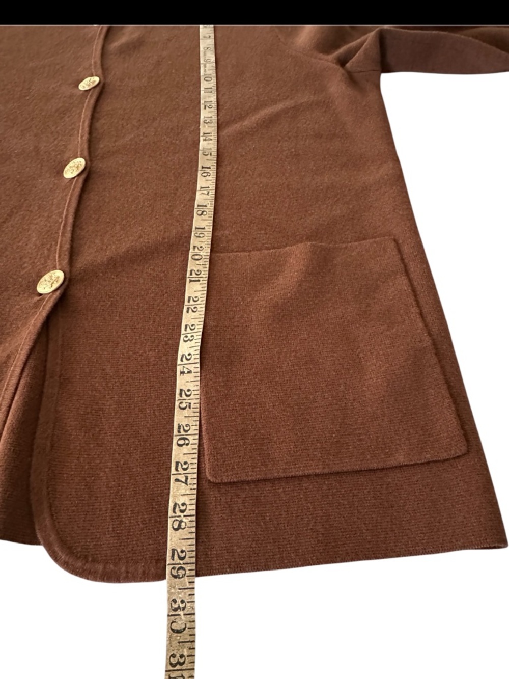 J.Crew Giselle Sweater Blazer Merino Wool Gold Button Knit Jacket L - Picture 12 of 14